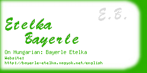 etelka bayerle business card